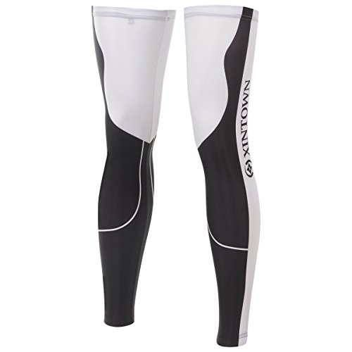 DuShow Mangas de compresión unisex para piernas, calentadores de piernas, ciclismo, baloncesto, correr, correr, fitness y ejercicio, 1 cubo (blanco, M)