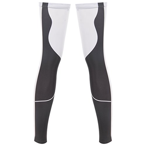 DuShow Mangas de compresión unisex para piernas, calentadores de piernas, ciclismo, baloncesto, correr, correr, fitness y ejercicio, 1 cubo (blanco, M)