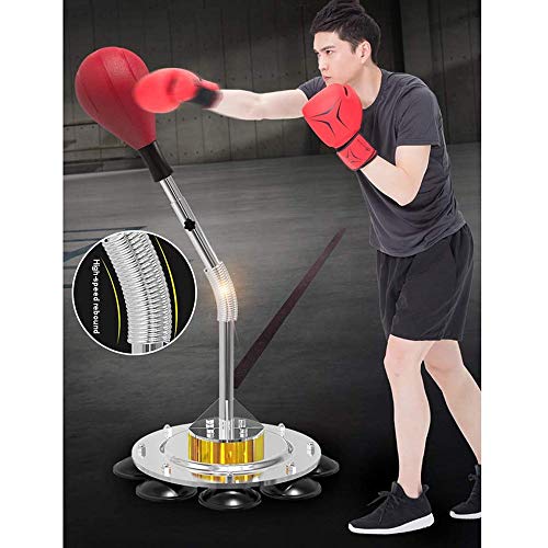 DW007 Punzonado Reflejo Bolsa con Patas Boxeo Velocidad Bolsa De Altura Ajustable Equipo De Adultos Y Niños Boxing Punching Ball Entrenamiento De La Aptitud del Hogar Tumbler,Negro