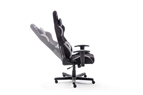 DX Racer 5 Robas Lund - Silla de Escritorio/Oficina/Gaming, con Ruedas, Altura Ajustable, Tapizada, Reposabrazos, Madera, color Negro/Gris, 74 x 52 x 123-132 cm DX Racer 5 Robas Lund - Silla de Escritorio/Oficina/Gaming, con Ruedas, Altura Ajustable, Tapizada, Reposabrazos, Madera, color Negro/Gris, 74 x 52 x 123-132 cm