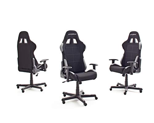 DX Racer 5 Robas Lund - Silla de Escritorio/Oficina/Gaming, con Ruedas, Altura Ajustable, Tapizada, Reposabrazos, Madera, color Negro/Gris, 74 x 52 x 123-132 cm DX Racer 5 Robas Lund - Silla de Escritorio/Oficina/Gaming, con Ruedas, Altura Ajustable, Tapizada, Reposabrazos, Madera, color Negro/Gris, 74 x 52 x 123-132 cm