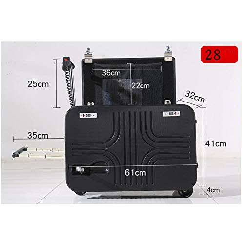 DXFK.AM Scooter Eléctrico de Maleta, Tripulado Portátil Viaje Llevar Equipaje para Viajar Caja de Almacenamiento Batería Desmontable,Oro,28 DXFK.AM Scooter Eléctrico de Maleta, Tripulado Portátil Viaje Llevar Equipaje para Viajar Caja de Almacenamiento Batería Desmontable,Oro,28
