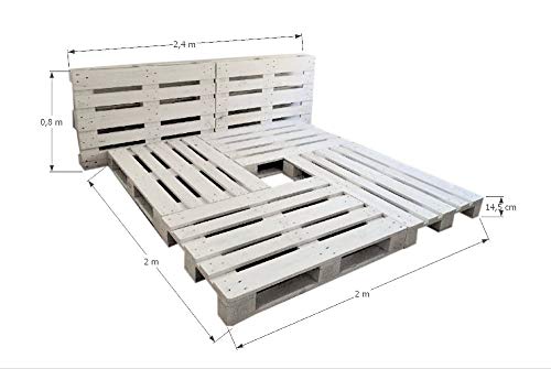 Dydaya 6 Palets Europeos Blancos de 80x120 de Madera Lijados y Pintados de Blanco para Muebles de Palets - Venta de Palets (Blanco, 6) Dydaya 6 Palets Europeos Blancos de 80x120 de Madera Lijados y Pintados de Blanco para Muebles de Palets - Venta de Palets (Blanco, 6)