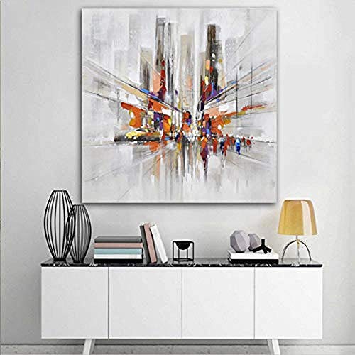 DYHDQ Pinturas Al Óleo sobre Lienzo Pintada A Mano Paisaje Abstracto Centro De La Ciudad Calles Urbanas Cuadro Lienzo Arte De La Pared Sala De Estar En El Hogar Dormitorio 80×80 Cm DYHDQ Pinturas Al Óleo sobre Lienzo Pintada A Mano Paisaje Abstracto Centro De La Ciudad Calles Urbanas Cuadro Lienzo Arte De La Pared Sala De Estar En El Hogar Dormitorio 80×80 Cm