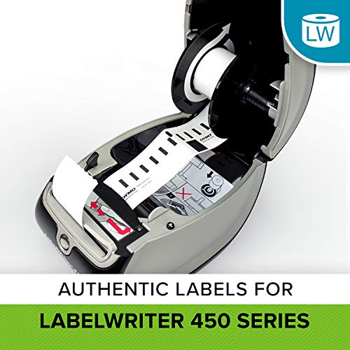 DYMO LW - Etiquetas auténticas de Tarjeta de identificación pequeñas, 41 mm נ89 mm, Rollo de 300 Etiquetas con Reverso fácil de retirar, Autoadhesivas, para rotuladoras LabelWriter