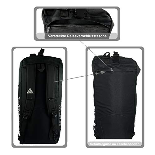 Dynamix Athletics Bolsa de deporte 2 en 1 XL Division negro/camuflaje, gran bolsa de entrenamiento para gimnasio y deportes de lucha, funda híbrida, también se puede utilizar como mochila Dynamix Athletics Bolsa de deporte 2 en 1 XL Division negro/camuflaje, gran bolsa de entrenamiento para gimnasio y deportes de lucha, funda híbrida, también se puede utilizar como mochila