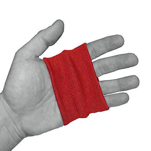 Dynamix Athletics Gel Knuckle Guards - Tobillera elástica para vendajes de boxeo (rojo)