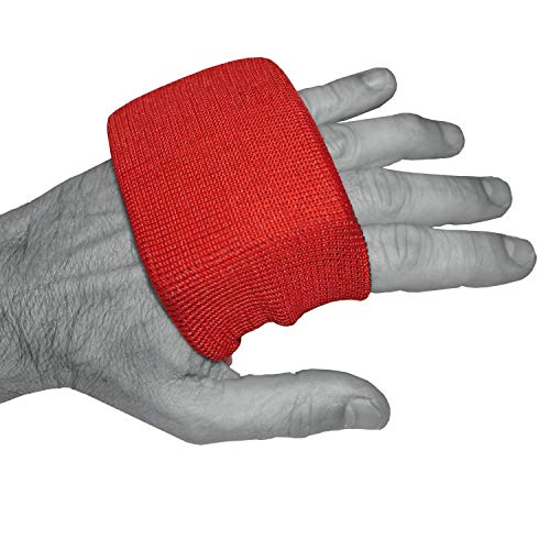 Dynamix Athletics Gel Knuckle Guards - Tobillera elástica para vendajes de boxeo (rojo)