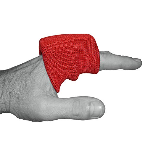 Dynamix Athletics Gel Knuckle Guards - Tobillera elástica para vendajes de boxeo (rojo)