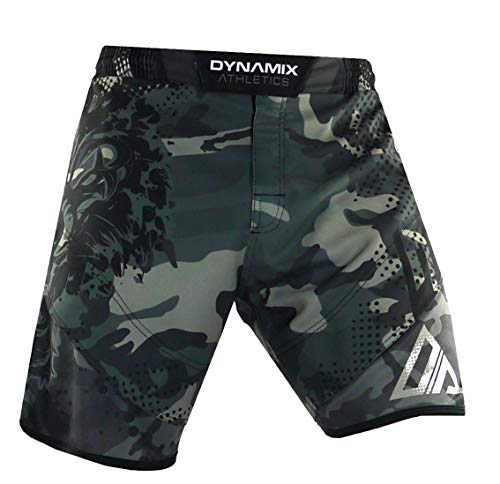 Dynamix Athletics Pantalones cortos de entrenamiento híbridos Predator Green Camo, ideales para artes marciales mixtas, Jiu Jitsu Crossfit, pantalones de artes marciales para hombre (S)