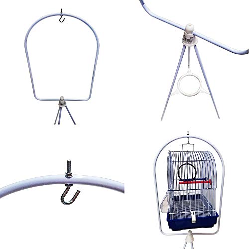 DZL- Soporte para Jaula de Pájaros Pie de Gancho para Colgar la Jaula pies Jaula Colgante Color Blanco (B5) DZL- Soporte para Jaula de Pájaros Pie de Gancho para Colgar la Jaula pies Jaula Colgante Color Blanco (B5)