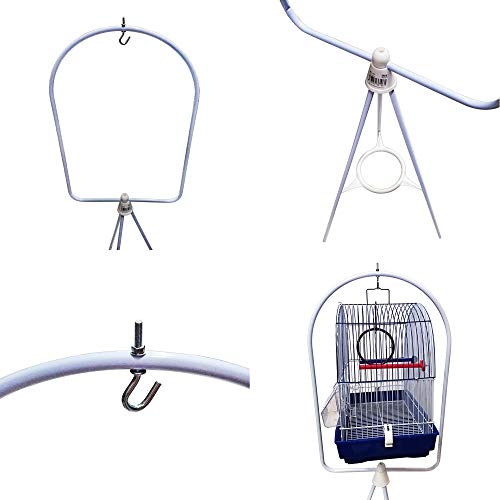 DZL- Soporte para Jaula de Pájaros Pie de Gancho para Colgar la Jaula pies Jaula Colgante Color Blanco (B5)