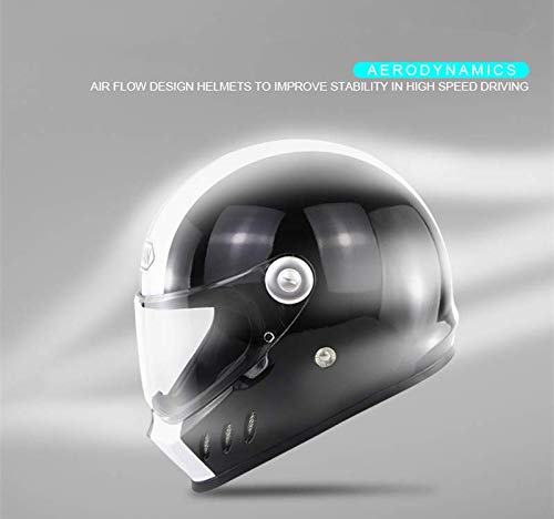 DZSF Casco de Casco de Motocicleta Negro de los Hombres Retro Vintage Flip Visor Motocicleta Casco 100% Dot Aprobado,M DZSF Casco de Casco de Motocicleta Negro de los Hombres Retro Vintage Flip Visor Motocicleta Casco 100% Dot Aprobado,M