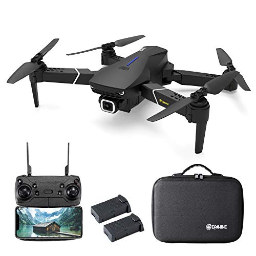 EACHINE E520S Drone con Camara HD Drone 4k Drone GPS Drones con Camaras Profesional 5G WiFi FPV App Distancia de FPV de 250 m Drone Durable de Vuelo (2 Baterías y Estuche)
