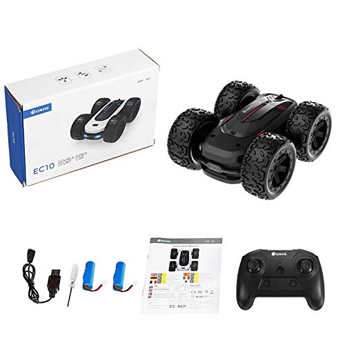 EACHINE EC10 Coche Radiocontrol Coche Teledirigido Coches de Juguete Mini Coche de Control Remoto para Niños 15 km/h Anfibio 360 ° Rotación RC Stunt Coche para Niños Juguetes Regalos para Niños