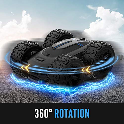 EACHINE EC10 Coche Radiocontrol Coche Teledirigido Coches de Juguete Mini Coche de Control Remoto para Niños 15 km/h Anfibio 360 ° Rotación RC Stunt Coche para Niños Juguetes Regalos para Niños