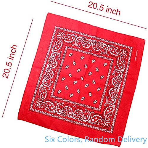 Ealicere Pack 6 Pañuelos Bandanas de Modelo de Cuello/Cabeza Multicolor Múltiple para Mujer y Hombre Niños 52×52cm