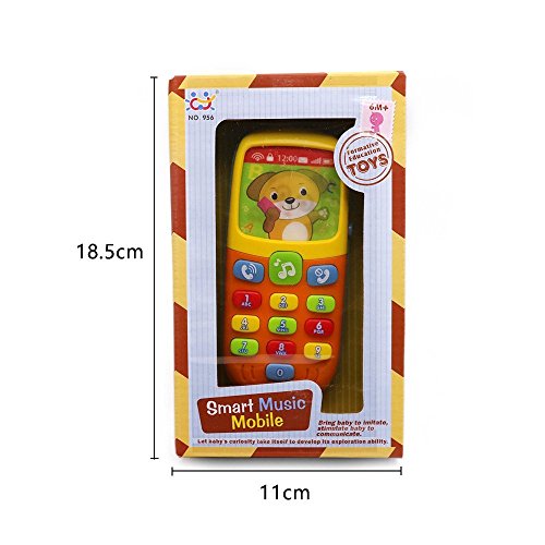 Early Education 6 Month Year Olds Baby Toy Tiny Touch Phone Musical Sound Telephone Toys for Children & Kids Boys and Girls by EastSun