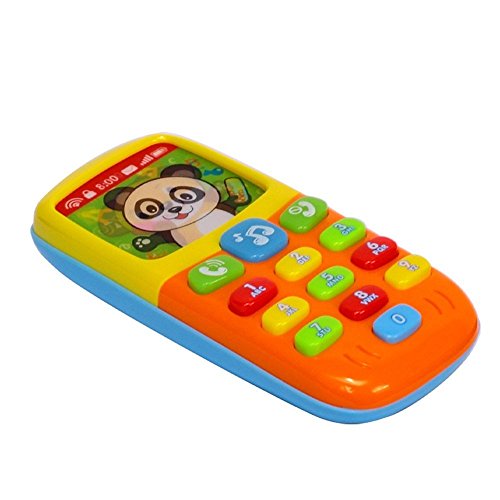 Early Education 6 Month Year Olds Baby Toy Tiny Touch Phone Musical Sound Telephone Toys for Children & Kids Boys and Girls by EastSun