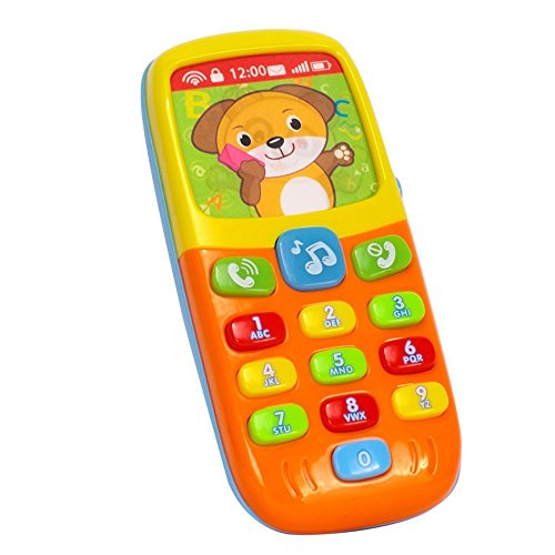 Early Education 6 Month Year Olds Baby Toy Tiny Touch Phone Musical Sound Telephone Toys for Children & Kids Boys and Girls by EastSun