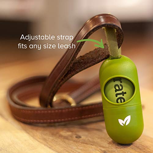 Earth Rated DISPGREEN - Dispensador para bolsas de residuos para perros con 15 bolsas biodegradables de popa y lavanda Earth Rated DISPGREEN - Dispensador para bolsas de residuos para perros con 15 bolsas biodegradables de popa y lavanda