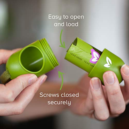 Earth Rated DISPGREEN - Dispensador para bolsas de residuos para perros con 15 bolsas biodegradables de popa y lavanda Earth Rated DISPGREEN - Dispensador para bolsas de residuos para perros con 15 bolsas biodegradables de popa y lavanda