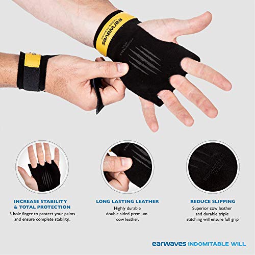 Earwaves ® Slim Grips 3H - Calleras Crossfit Cuero para Hombre y Mujer. Guantes Ideales para Calistenia, Gymnastics, Pull ups, Muscle ups, Dominadas Barra y Anillas, etc. Earwaves ® Slim Grips 3H - Calleras Crossfit Cuero para Hombre y Mujer. Guantes Ideales para Calistenia, Gymnastics, Pull ups, Muscle ups, Dominadas Barra y Anillas, etc.