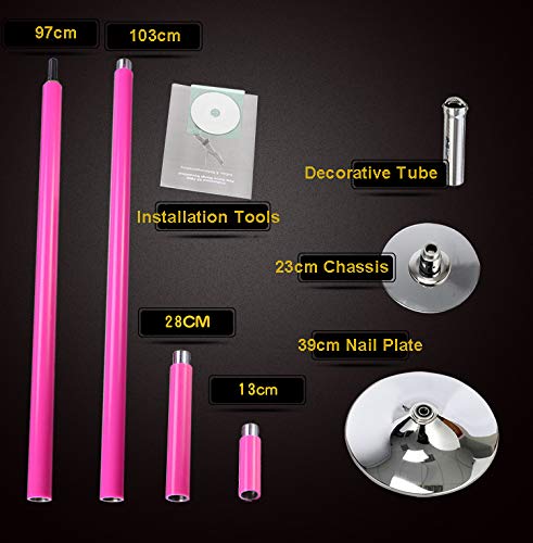 EASOUG Ajustable Pole Dance Barra de Baile 44mm,Palo de Baile para Bailarines Profesionales/Gimnastas/Principiantes, Rotatorio, Tubo de Acero Inoxidable EASOUG Ajustable Pole Dance Barra de Baile 44mm,Palo de Baile para Bailarines Profesionales/Gimnastas/Principiantes, Rotatorio, Tubo de Acero Inoxidable