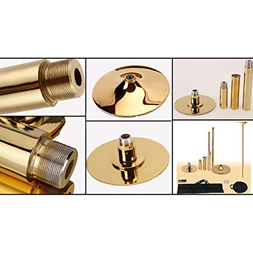 EASOUG Gold Pole Dance Acero Inoxidable,Pole Dance Barra de Baile Giratoria de 45 mm de Acero Inoxidable Profesional con Longitud de 2.3m - 2.75m Tubo Acero Inoxidable Carga Máx 250KG EASOUG Gold Pole Dance Acero Inoxidable,Pole Dance Barra de Baile Giratoria de 45 mm de Acero Inoxidable Profesional con Longitud de 2.3m - 2.75m Tubo Acero Inoxidable Carga Máx 250KG