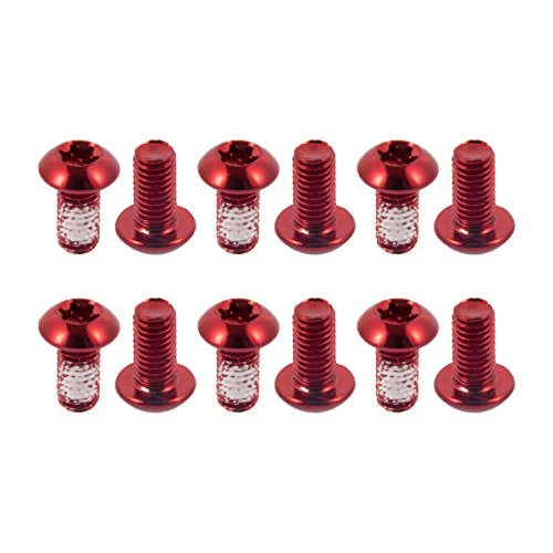 EASTERN POWER 12 Pcs Tornillos Bicicleta, MTB Tornillo Disco Freno de Bicicleta Montaña, Bici M5x10mm Disc Freno Pernos del Rotor, Rojo EASTERN POWER 12 Pcs Tornillos Bicicleta, MTB Tornillo Disco Freno de Bicicleta Montaña, Bici M5x10mm Disc Freno Pernos del Rotor, Rojo