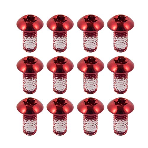 EASTERN POWER 12 Pcs Tornillos Bicicleta, MTB Tornillo Disco Freno de Bicicleta Montaña, Bici M5x10mm Disc Freno Pernos del Rotor, Rojo EASTERN POWER 12 Pcs Tornillos Bicicleta, MTB Tornillo Disco Freno de Bicicleta Montaña, Bici M5x10mm Disc Freno Pernos del Rotor, Rojo