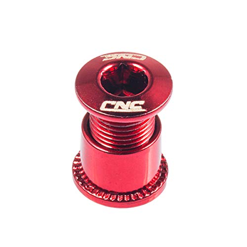 EASTERN POWER 5 Set Tornillos Plato Bicicleta, Tornillos Platos MTB,Tornillos Bici para Doble Plato Shimano/Sram,Rojo