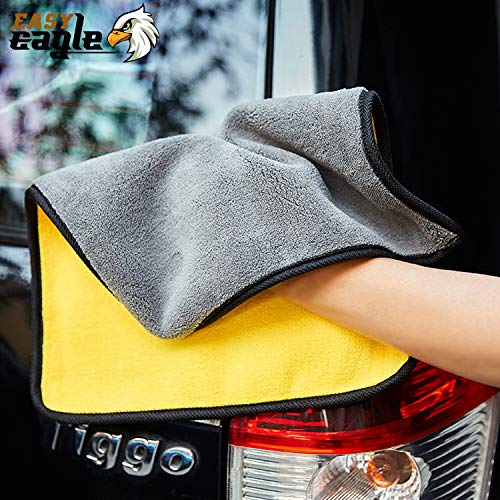 EASY EAGLE 1200GSM Toalla Secado Coche, 38x44CM Bayetas de Limpieza de Microfibra, Paños de Microfibra Coche, Bayetas de Microfibra Moto, 3 Unidades EASY EAGLE 1200GSM Toalla Secado Coche, 38x44CM Bayetas de Limpieza de Microfibra, Paños de Microfibra Coche, Bayetas de Microfibra Moto, 3 Unidades