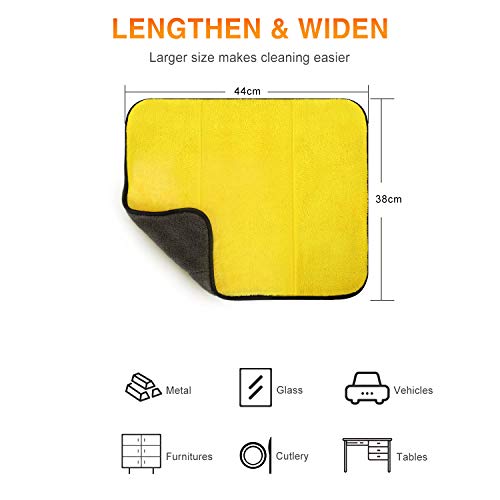 EASY EAGLE 1200GSM Toalla Secado Coche, 38x44CM Bayetas de Limpieza de Microfibra, Paños de Microfibra Coche, Bayetas de Microfibra Moto, 3 Unidades EASY EAGLE 1200GSM Toalla Secado Coche, 38x44CM Bayetas de Limpieza de Microfibra, Paños de Microfibra Coche, Bayetas de Microfibra Moto, 3 Unidades