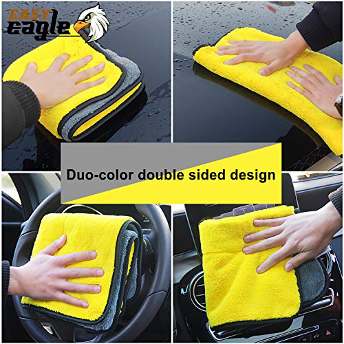 EASY EAGLE 1200GSM Toalla Secado Coche, 38x44CM Bayetas de Limpieza de Microfibra, Paños de Microfibra Coche, Bayetas de Microfibra Moto, 3 Unidades EASY EAGLE 1200GSM Toalla Secado Coche, 38x44CM Bayetas de Limpieza de Microfibra, Paños de Microfibra Coche, Bayetas de Microfibra Moto, 3 Unidades