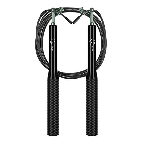 Easy Fitness Comba Velocidad para Crossfit, MMA, y Boxeo, Cuerda para Saltar de Mujer y Hombre, Profesional y Principiante con Longitud Ajustable y Mango Antideslizante Easy Fitness Comba Velocidad para Crossfit, MMA, y Boxeo, Cuerda para Saltar de Mujer y Hombre, Profesional y Principiante con Longitud Ajustable y Mango Antideslizante
