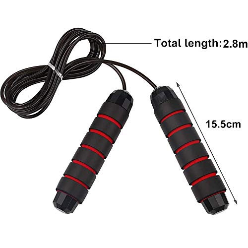 EasyULT 2 Piezas Cuerda para Saltar, Ajustable y Profesional Cuerda, Sistema de Rodamientos de Bolas de 360 Grados, para Entrenamiento, Boxeo, Boxeo, Crossfit, Deporte, Gimnasio, Fitness