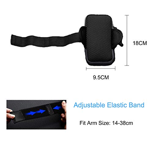 EasyULT Brazalete Deportivo, con Orificio Auriculares, Universal Impermeable contra Sudor Móvil Bolsa para Brazos Fundas para Correr, Gimnasio, Deportes, Viaje(Gris)