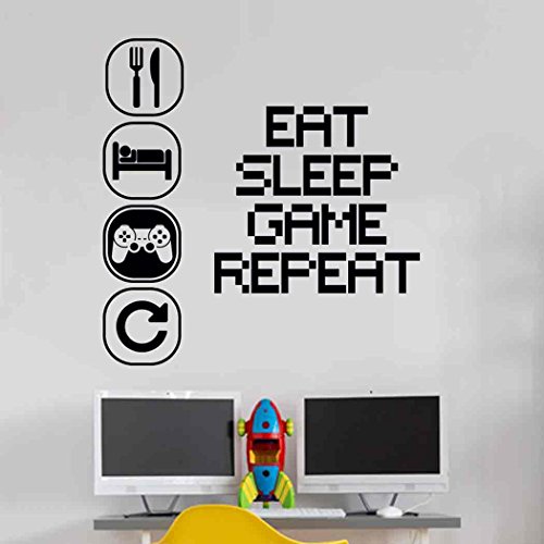 Eat Sleep Play Repeat Elija su juego de armas Mural de vinilo Etiqueta Vivero Niños Jugadores art adolescente vídeo juego mural Eat Sleep Play Repeat Elija su juego de armas Mural de vinilo Etiqueta Vivero Niños Jugadores art adolescente vídeo juego mural