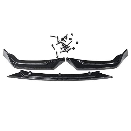 EBDS Splitter Delantero Splitter Lip Spoiler, 3pcs Carry Body Kit Spoiler Protection Cover Protector para Honda para Civic Hatchback & SI 2016-2020,Gloss Black EBDS Splitter Delantero Splitter Lip Spoiler, 3pcs Carry Body Kit Spoiler Protection Cover Protector para Honda para Civic Hatchback & SI 2016-2020,Gloss Black