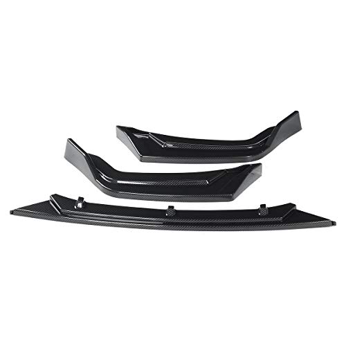 EBDS Splitter Delantero Splitter Lip Spoiler, 3pcs Carry Body Kit Spoiler Protection Cover Protector para Honda para Civic Hatchback & SI 2016-2020,Gloss Black EBDS Splitter Delantero Splitter Lip Spoiler, 3pcs Carry Body Kit Spoiler Protection Cover Protector para Honda para Civic Hatchback & SI 2016-2020,Gloss Black