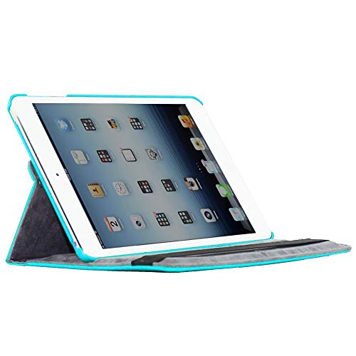 ebestStar - Funda Compatible con iPad Mini 1/2/3 Carcasa Cuero PU, Giratoria 360 Grados, Función de Soporte, Azul [Aparato: 200 x 134.7 x 7.2/7.5mm, 7.9'']