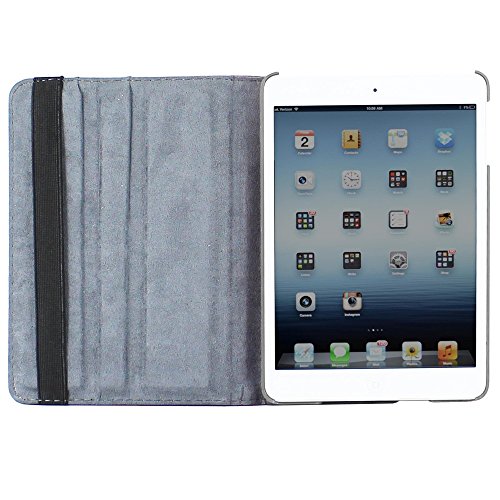ebestStar - Funda Compatible con iPad Mini 1/2/3 Carcasa Cuero PU, Giratoria 360 Grados, Función de Soporte, Gris [Aparato: 200 x 134.7 x 7.2/7.5mm, 7.9'']