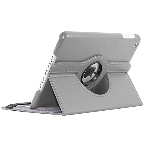 ebestStar - Funda Compatible con iPad Mini 1/2/3 Carcasa Cuero PU, Giratoria 360 Grados, Función de Soporte, Gris [Aparato: 200 x 134.7 x 7.2/7.5mm, 7.9'']