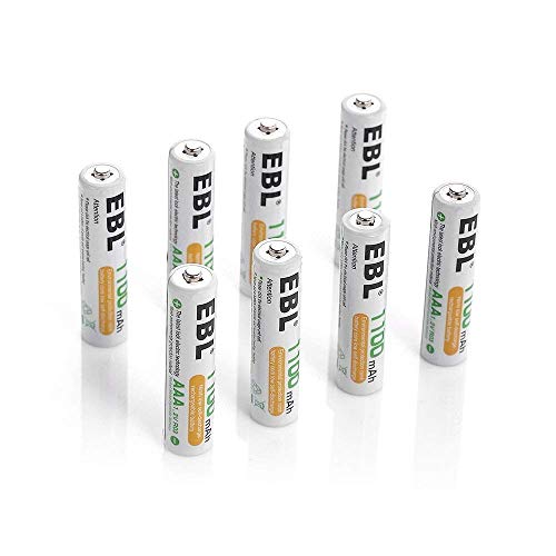 EBL 1100mAh AAA Ni-MH 1200 Ciclo de Pilas Recargables para los Equipos Domésticos con Estuches de Almacenamiento (8 Piezas) EBL 1100mAh AAA Ni-MH 1200 Ciclo de Pilas Recargables para los Equipos Domésticos con Estuches de Almacenamiento (8 Piezas)