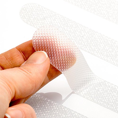 ECENCE Tiras antideslizantes para ducha y bañera, juego de 12 adhesivos antideslizantes para ducha y bañera, color transparente, alfombrilla para bañera antideslizante, fácil de soltar, lámina para 42010104 ECENCE Tiras antideslizantes para ducha y bañera, juego de 12 adhesivos antideslizantes para ducha y bañera, color transparente, alfombrilla para bañera antideslizante, fácil de soltar, lámina para 42010104