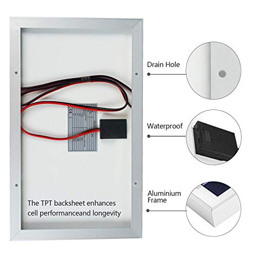 ECO-WORTHY Kit de sistema de panel solar de 10 vatios: 1 módulo solar de 10 W 12 V con controlador de carga de 3 A con cables de batería 12 voltios cargador de batería para RV Boat ECO-WORTHY Kit de sistema de panel solar de 10 vatios: 1 módulo solar de 10 W 12 V con controlador de carga de 3 A con cables de batería 12 voltios cargador de batería para RV Boat