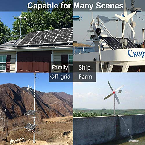 ECO-WORTHY Kit Solar de 12 voltios y 500 vatios: 12V / 24V 400W Wind Turbine + 12V 100W Panel Solar monocristalino + 24cm de Cable para Uso doméstico ECO-WORTHY Kit Solar de 12 voltios y 500 vatios: 12V / 24V 400W Wind Turbine + 12V 100W Panel Solar monocristalino + 24cm de Cable para Uso doméstico