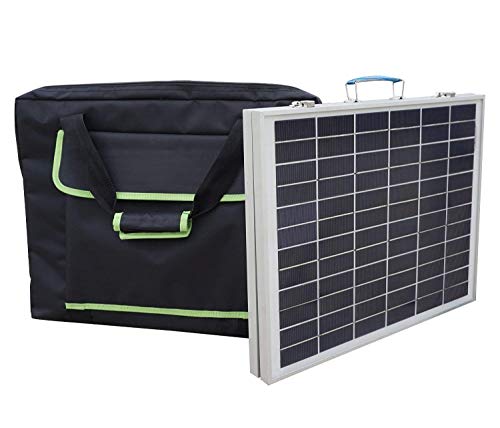 ECO-WORTHY Maleta Plegable de 50 W Panel Solar portátil de 12 V de energía con Controlador de Campamento