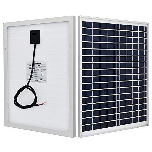 ECO-WORTHY - Módulo de panel solar policristalino de 25 W, 25 W, 12 V, carga de batería para caravana